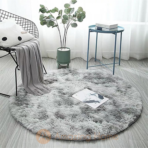 Amazing Home Round Rug Mat Carpet Grey 80cm