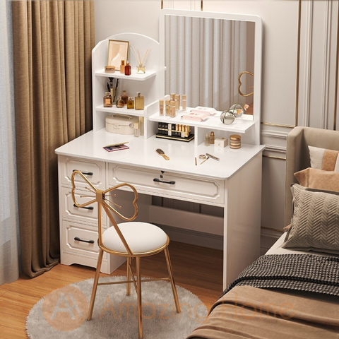 Emma Dressing Table With Rectangular Mirror