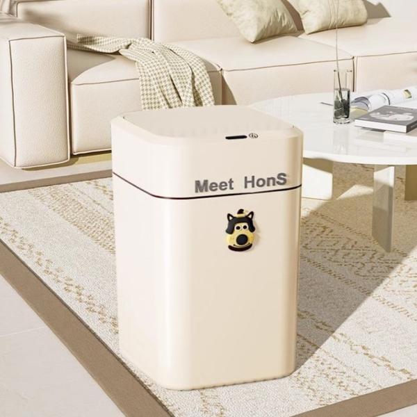 16L smart automatic trash bin with motion sensor, automatic bag fitting and rechargeable design