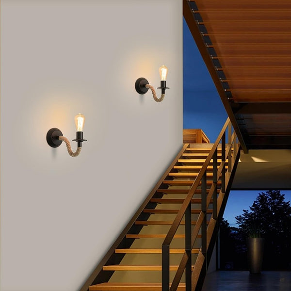 Modern Nordic wood wall light with two-way hanging design and decorative minimalist style