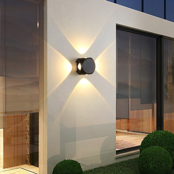 4-way LED wall light IP65 waterproof outdoor indoor wall lamp