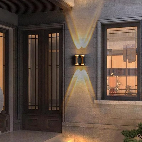 Outdoor waterproof LED wall light modern curved design for indoor and outdoor use