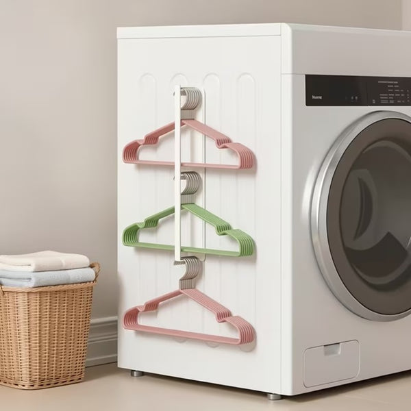 Magnetic Hanger Rack Holder Shelf for Washing Machine Laundry Room Fridge Stacker Hanger Organizer