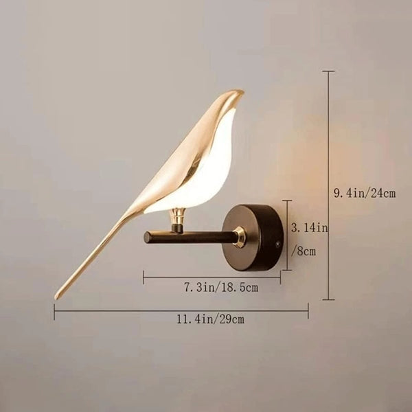 Modern Bird Wall Lamp | LED Wall Light With 3 Colour Lighting
