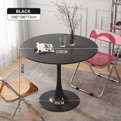Larren Cone Shape Round Coffee Table 100cm Black