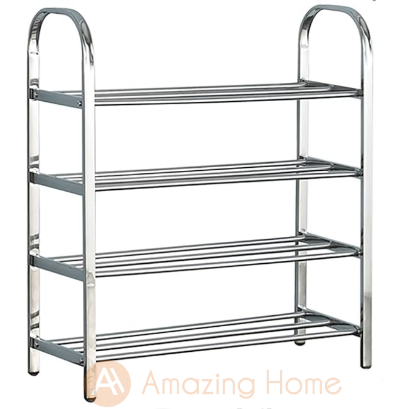 Amazing Home Stainless Steel Shoe Rack Organizer 4 Layer