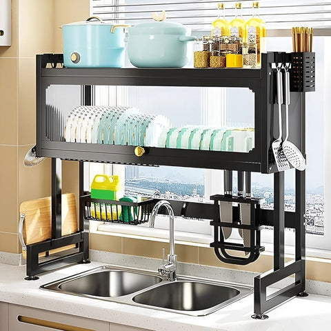 Amazing Home Kitchen Dish Cabinet Rack Over Sink Dish Drainer Organizer
