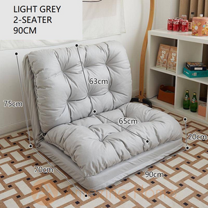 Alexis Leathaire Lazy Sofa Light Grey Sofa Bed