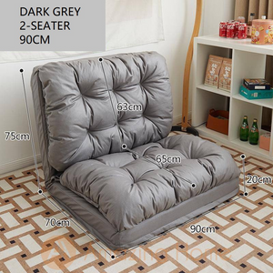 Alexis Leathaire Lazy Sofa Dark Grey Sofa Bed