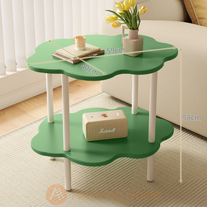 Snow Green Double Layer Coffee Table Side Table Stand