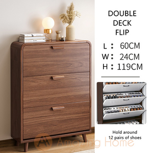 Edda 60cm Flip Compartment Shoe Cabinet