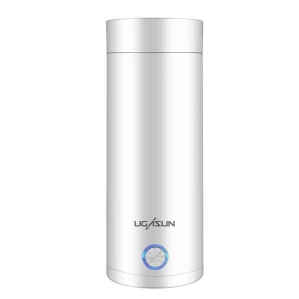 3-in-1 Portable Electric Travel Kettle 400ml | Stainless Steel Thermal Flask Water Bottle