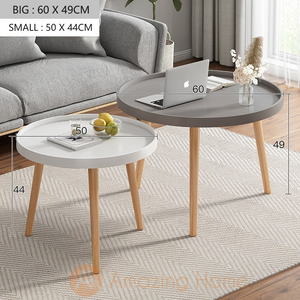 Neo Nesting Coffee Table Set Grey & White