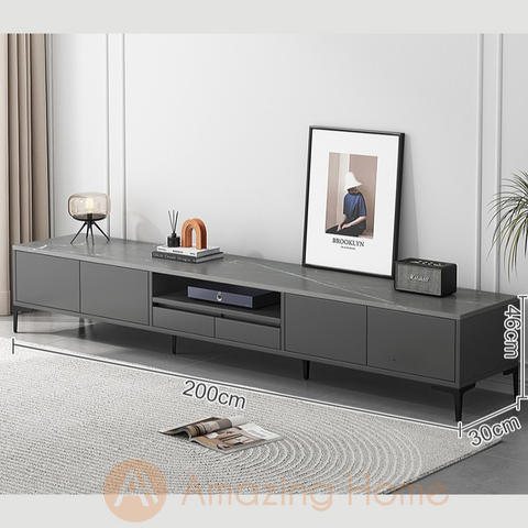 Soroya 200cm TV Cabinet Entertainment Center Grey