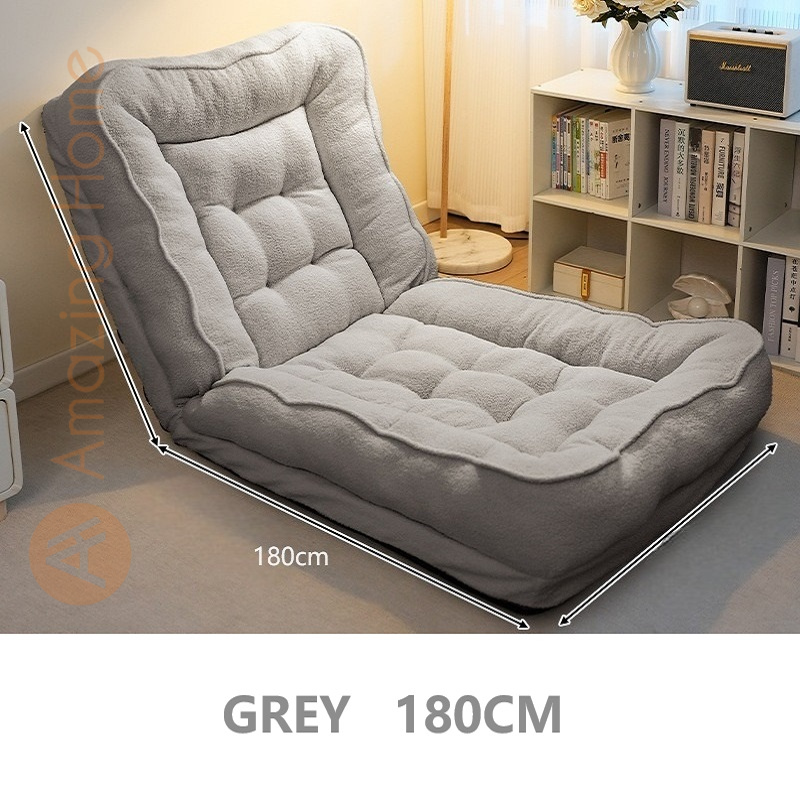 Codie Adjustable Lazy Sofa Chair Grey 180cm