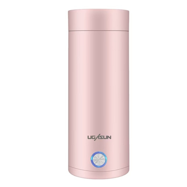 3-in-1 Portable Electric Travel Kettle 400ml | Stainless Steel Thermal Flask Water Bottle