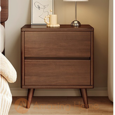 Donahue Solid Wood 2 Drawer Bedside Cabinet Bedside Table Oak
