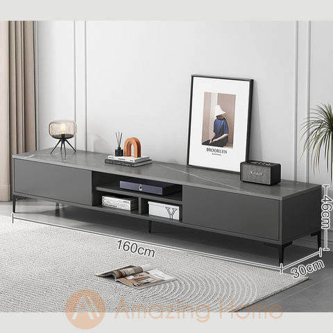 Soroya 160cm TV Cabinet Entertainment Center Grey