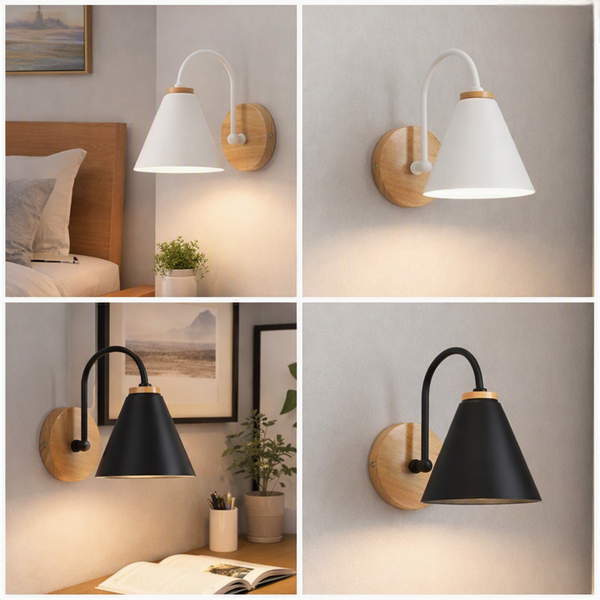 Modern retro decorative curved wall light