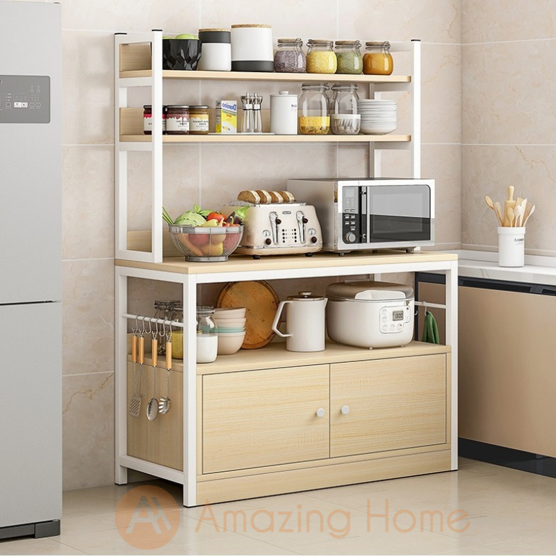 【Offer Price】Larsen 2 Door Kitchen Storage With Open Shelf Organizer