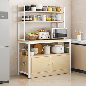 【Offer Price】Larsen 2 Door Kitchen Storage With Open Shelf Organizer