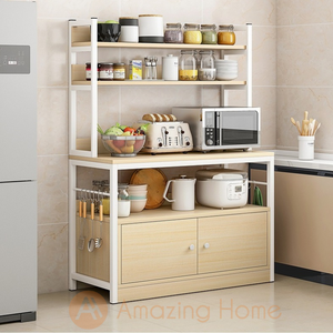 Larsen 2 Door Kitchen Storage With Open Shelf Organizer