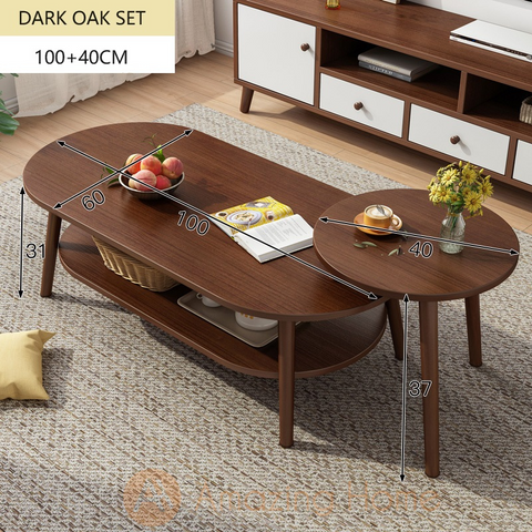 Vesely Nesting Coffee Table Dark Oak