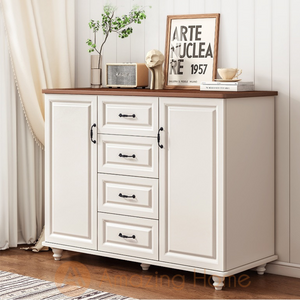 Aksel 2 Door 4 Drawer Storage Chest Cabinet Medium