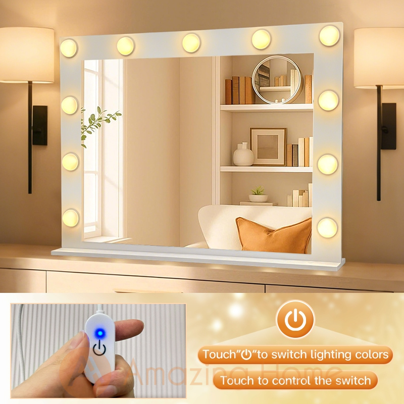 Anja Smart Makeup Mirror 3 Colour Adjustable LED Light Hollywood Style Vanity Mirror Dressing Mirror