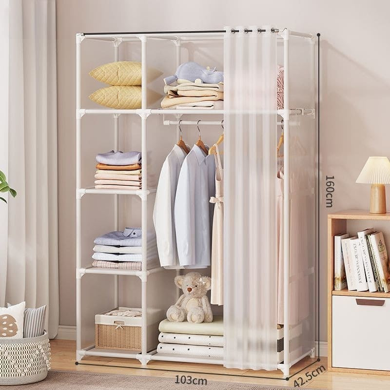 Amazing Home Multi-Layer Bedroom Open Wardrobe Closet Clothes Organizer Storage
