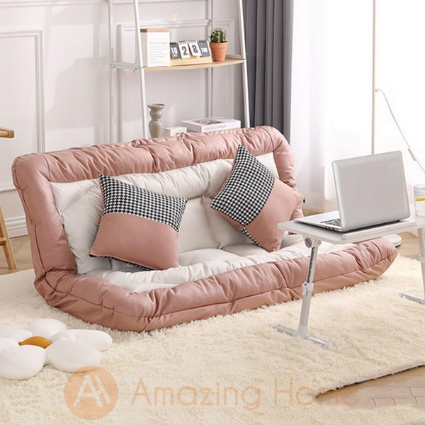Solace Convertible Futon Lazy Sofa Bed With Cushion 160x90cm