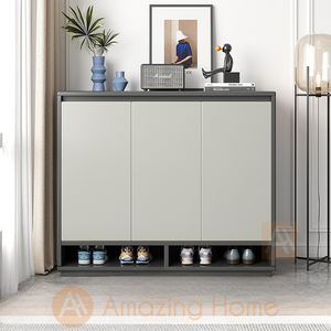 Astrid 90cm Shoe Cabinet Solid Wood Ecological Board Entrance Storage