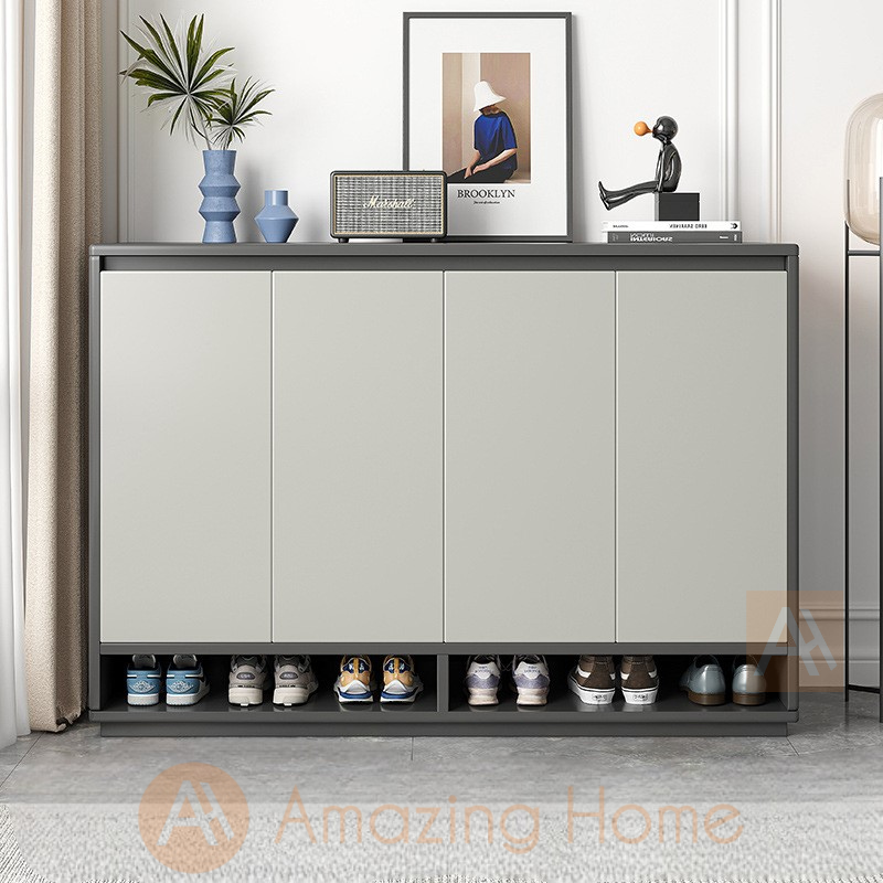 Astrid 140cm Shoe Cabinet Solid Wood Ecological Board Entrance Storage