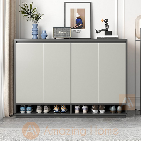 Astrid 140cm Shoe Cabinet Solid Wood Ecological Board Entrance Storage