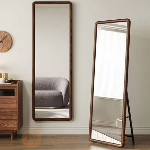 Thyra Wood Frame Full Length Body Mirror Standing Mirror Wall Mirror