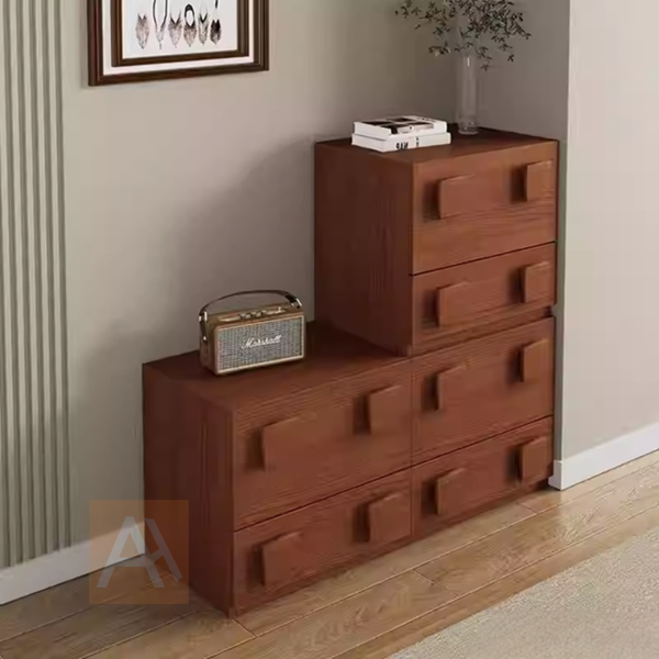 Alaric Cube Cabinet Multipurpose Wood Cabinet Modular Storage Shelf