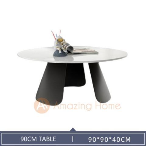 Charlotta 90cm Sintered Stone Designer Coffee Table Low Height