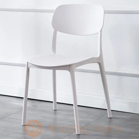 Ilmari Stackable Plastic Chair White