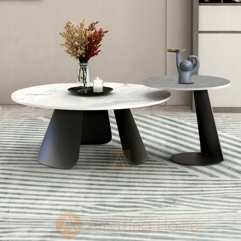 Charlotta Sintered Stone Designer Coffee Table Set (90cm +60cm)