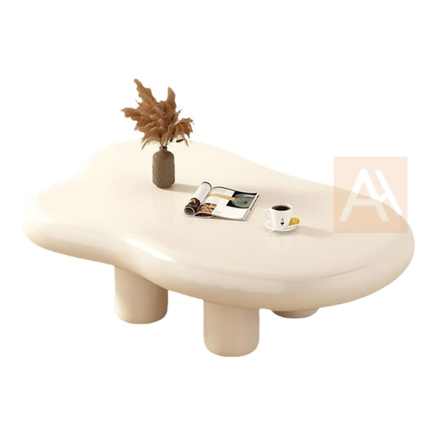 Hemming 100cm Contemporary Coffee Table – Cream White