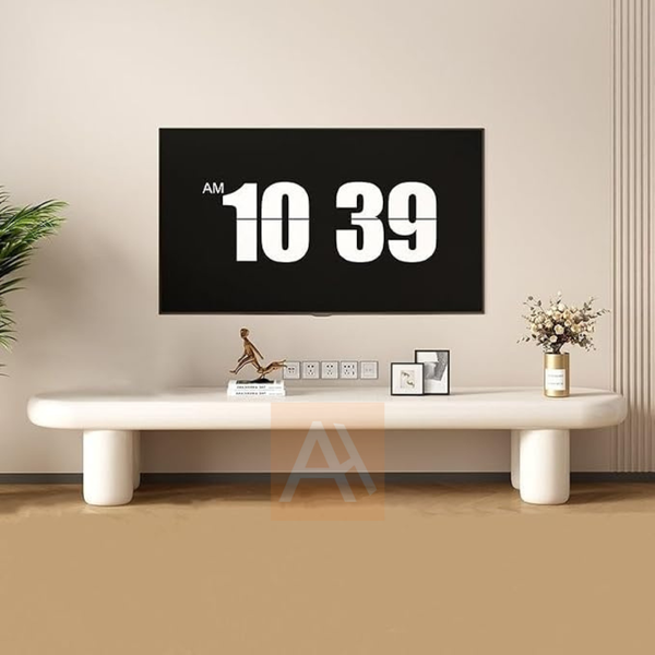 Hemming Contemporary 220cm TV Console & 100cm Coffee Table Set – Cream White