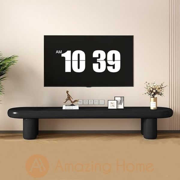 Hemming 220cm Contemporary TV Console Entertainment Center – Black