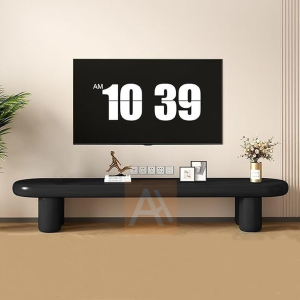 Hemming Contemporary 220cm TV Console & 100cm Coffee Table Set – Black