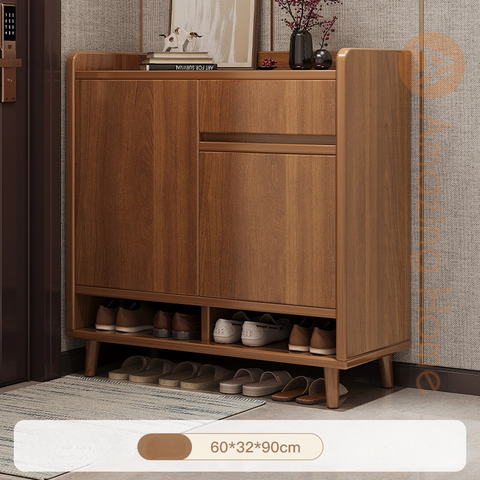 Osman 60cm Wooden Shoe Cabinet Storage 2 Door 1 Drawer