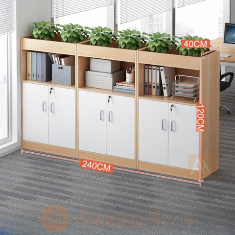 Frans 240cm Office File Cabinet Shelf Storage With Locking Door