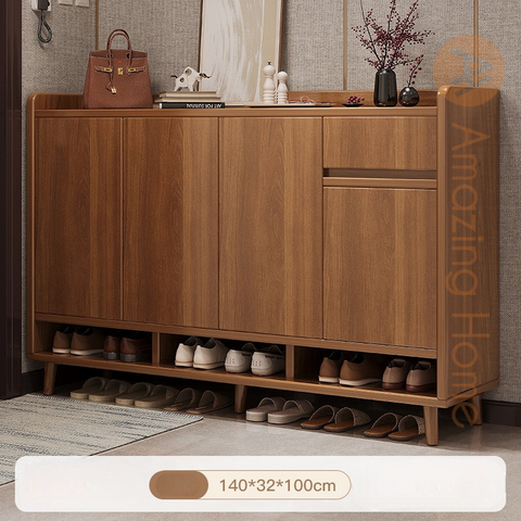 Osman 140cm Wooden Shoe Cabinet Storage 4 Door 1 Drawer
