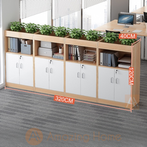 Frans 320cm Office File Cabinet Shelf Storage With Locking Door