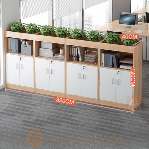 Frans 320cm Office File Cabinet Shelf Storage With Locking Door