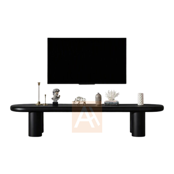 Hemming Contemporary 220cm TV Console & 100cm Coffee Table Set – Black