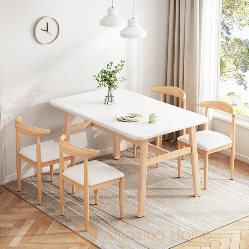 4 Seater Akira 140cm Dining Table & Chair Set